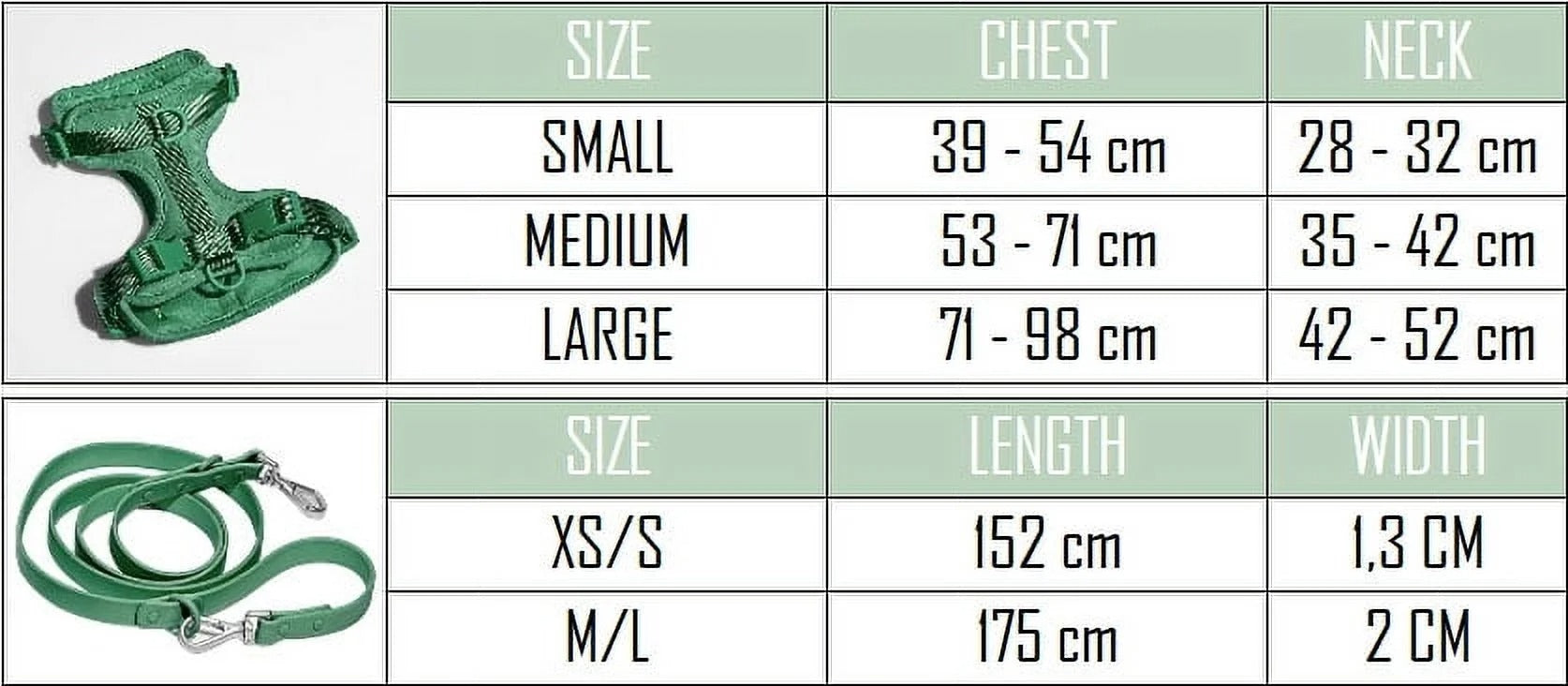 Adjustable No Pull Dog Harness with Leash and Poop Bag Holder Set, Soft Padded Vest Harness for Small Medium Large Dogs, Outdoor Walking Training Harness in Forest Green (Large)