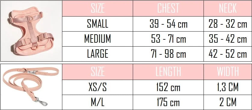 Adjustable No Pull Dog Harness with Leash and Poop Bag Holder Set, Soft Padded Vest Harness for Small Medium Large Dogs, Outdoor Walking Training Harness in Soft Pink (Large)