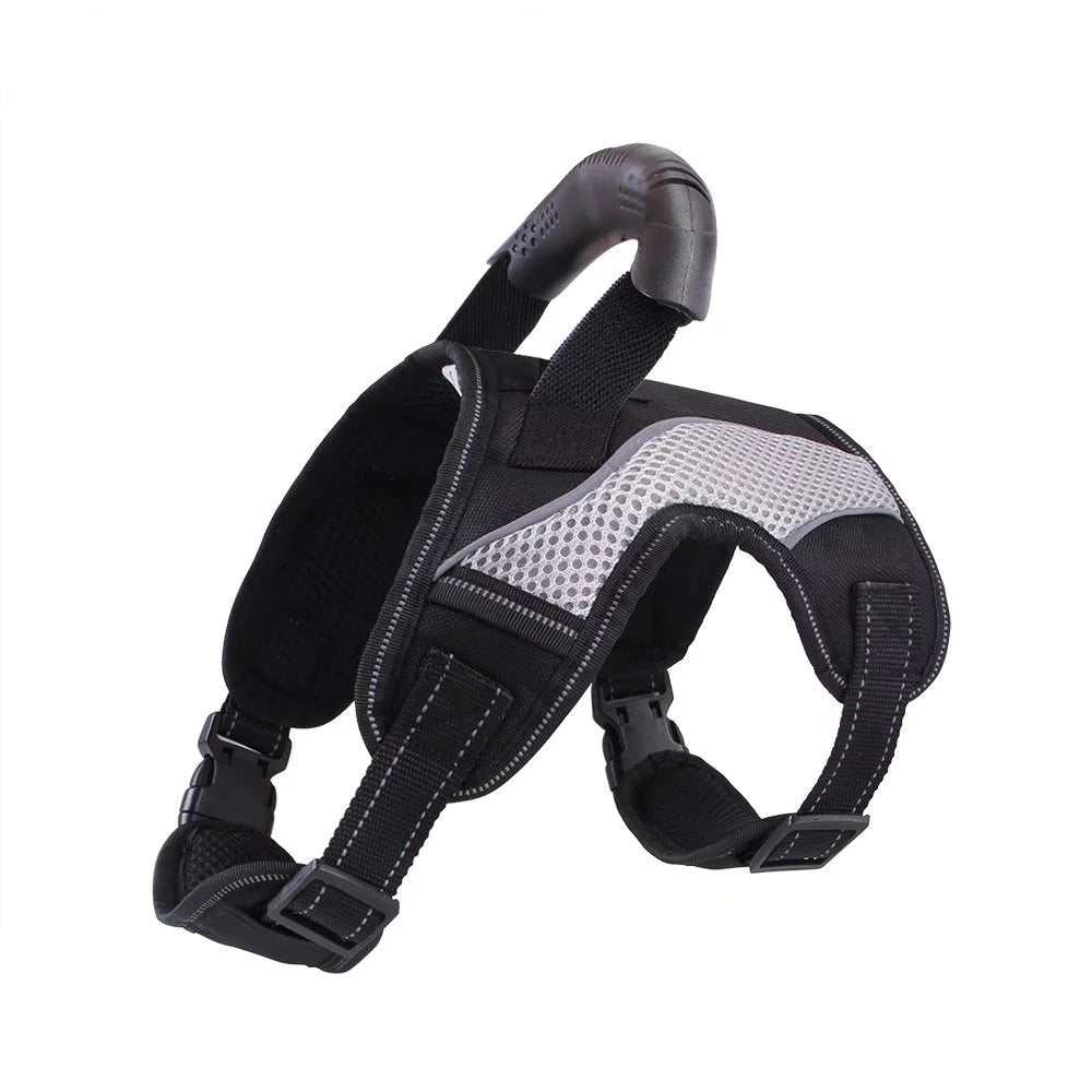 Escape Proof No Pull Dog Harness with Handle, Adjustable Soft Padded Vest Harness for Small Medium Large Dogs, Breathable Control Pet Harness for Walking Hiking Training