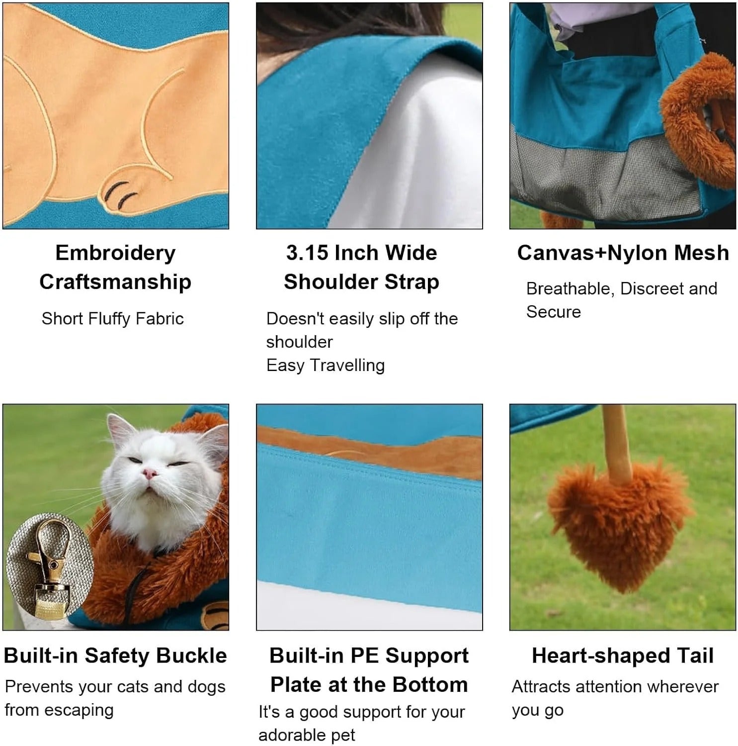 Lion-Shaped Blue Pet Carrier Backpack for Small Dogs and Cats, Cute & Cozy Animal Design Travel Bag with Breathable Mesh, Comfortable Shoulder Straps for Outdoor Walking, Hiking & Daily Use