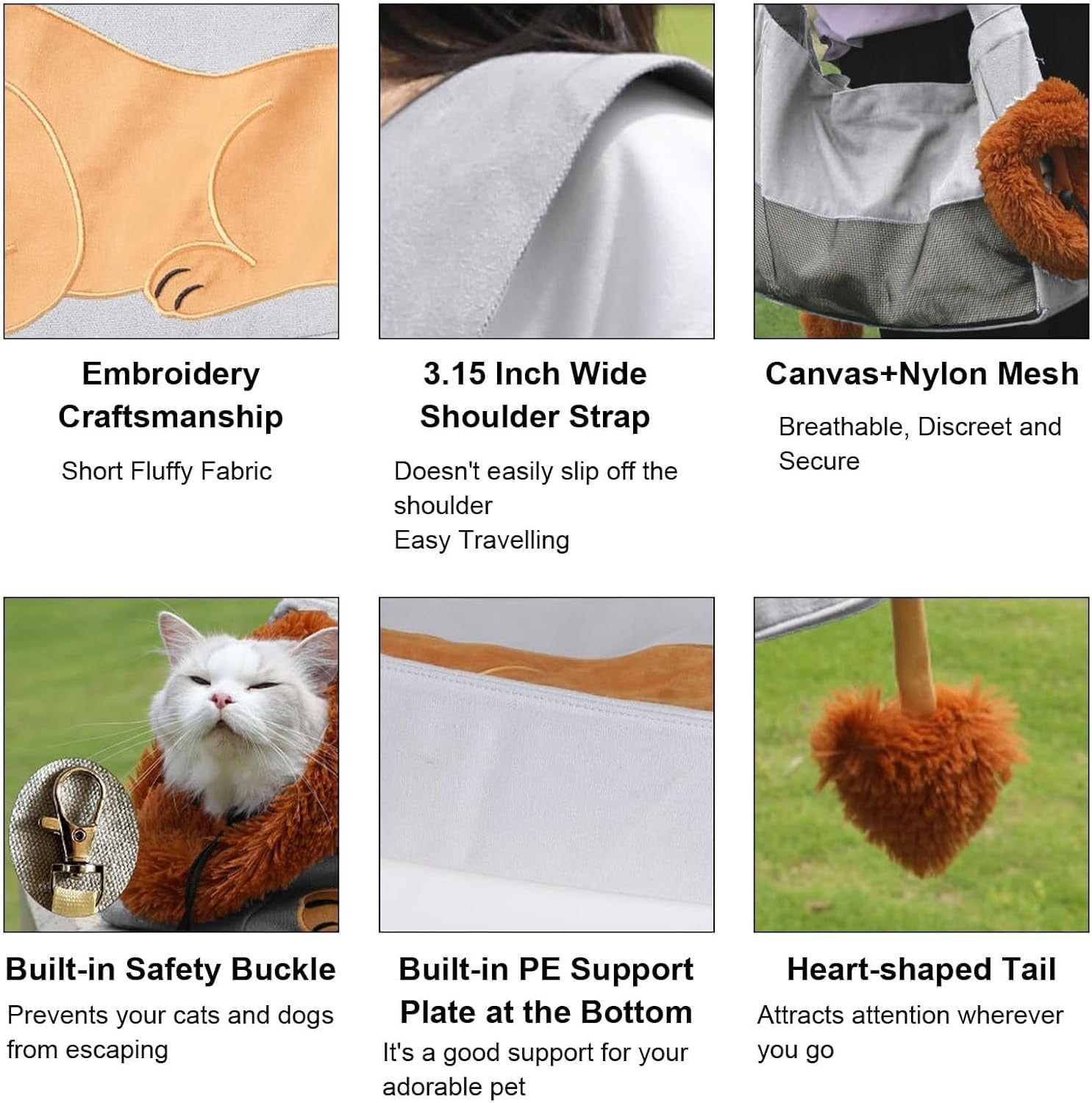 Lion-Shaped White Pet Carrier Backpack for Small Dogs and Cats, Cute & Cozy Animal Design Travel Bag with Breathable Mesh, Comfortable Shoulder Straps for Outdoor Walking, Hiking & Daily Use