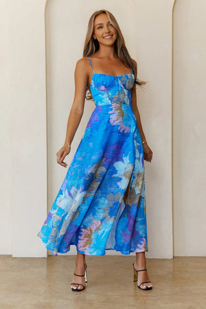 Chic State of Mind Maxi Dress Blue